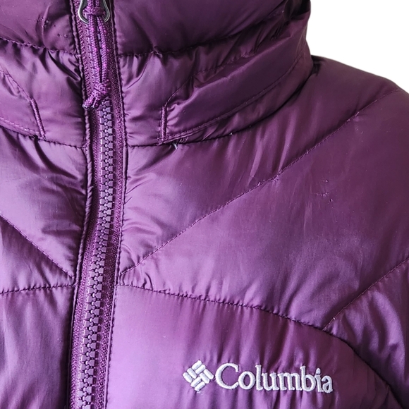 Columbia Coat Jacket Packable Puffer Down Feather 550 Purple Lightweight M - Picture 3 of 11